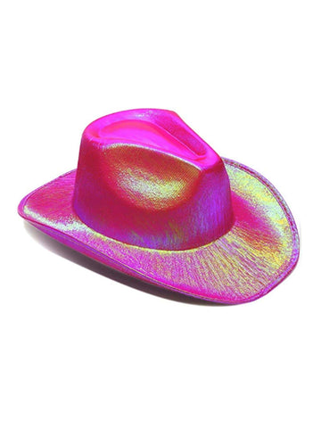 Holographic Wide Brim Cowboy Hat