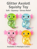 1PC Glitter Crystal Salamander&Axolotl,Soft And Slow Back,Sticky Stress Relief Toy,Cute Stuff,Taba Squishy,Travel Portable Fidget Squeeze Toys,Squisy,Blue,Pink,Perfect For All Ages Austism,Office Workers,Students,Ideal Holiday Gifts,Small Cute Fun Gift,Su