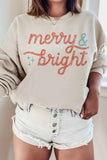 MERRY AND BRIGHT CHRISTMAS SWEATSHIRT PLUS SIZE