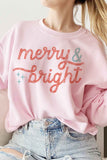 MERRY AND BRIGHT CHRISTMAS SWEATSHIRT PLUS SIZE