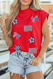 Patriotic Sequin Graphic Top