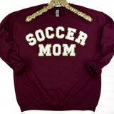 Soccer Mom Chenille Patch Sweatshirt