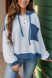 Drawstring Dropped Shoulder Long Sleeve Hoodie