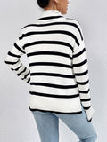 Striped Turtleneck Long Sleeve Sweater