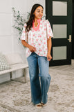 Blooming Season Split Neck Floral Blouse
