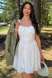 Blossom Energy Eyelet Lace Corset Mini Dress