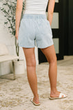 Boardwalk Talks Drawstring Shorts Light Blue
