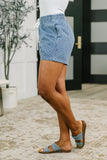 Boardwalk Talks Drawstring Shorts in Dark Blue