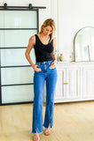 Caitlin High Rise Split Hem Straight Jeans