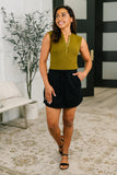 Call it What you Wanna Drawstring Skort in Black