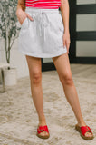 Call it What you Wanna Drawstring Skort in Grey