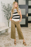 Chic and Sweet Striped Knit Top