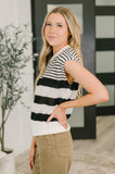 Chic and Sweet Striped Knit Top