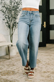 Claudia Mid Rise Wide Leg Ankle Jean