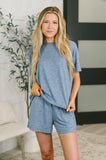 Couldn't Help It Melange Set in Light Navy