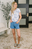 Down Right Delicate V-Neck Floral Top