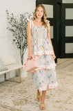 Elegant Edge Tiered Maxi Dress in Sage