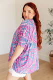 Essential Blouse in Purple Paisley