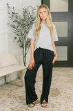 Essential Feeling Straight Leg Lounge Pants in Light in Black
