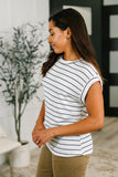 Everything In Between Striped Cap Sleeve Tee