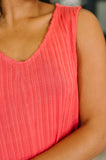 Everything She Wants Sleeveless Maxi Dress in Coral