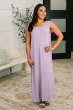 Everything She Wants Sleeveless Maxi Dress in Lavender