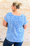 Floral Goals Blouse in Royal