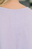 Foundation First Waffle Knit Relaxed Tee in Lilac