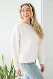 Fuzzy Cuddles Sweater in Off White
