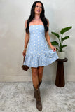 Good Luck Babe Embroidered Strapless Mini Dress