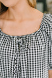 Great Gingham Square Neck Blouse