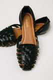 Gulla Woven Slip On Flats in Black