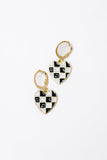 Heartbreaker Check Dangle Earrings