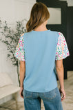 High Expectations Contrast Puff Sleeve Blouse