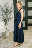 Hold Me Down Midi Dress in Navy