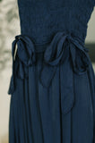 Hold Me Down Midi Dress in Navy