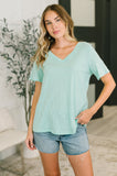 I Don't Have to Choose V-Neck Tee in Mint
