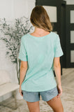 I Don't Have to Choose V-Neck Tee in Mint