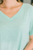 I Don't Have to Choose V-Neck Tee in Mint
