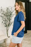 I Don't Have to Choose V-Neck Tee in Navy