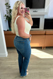 Morgan High Rise Distressed Straight Jeans