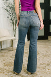 Jackie Mid Rise Flare Jean with Front Flap Pockets