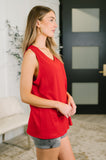 Just Give In Ribbed Knit Tank in Red