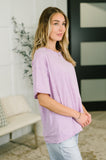 Just Like That Relaxed Heather Tee in Lilac