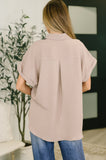 Keep Up Collared Button Down in Ash Mocha