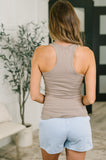 Keeping it Cool Scoop Neck Tank in Ash Mocha