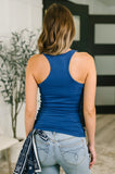 Keeping it Cool Scoop Neck Tank in Light Navy
