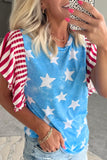 Stars & Stripes Ruffle Sleeve Top