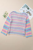 Sunset Stripe Knit Beach Cover Up