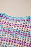 Sunset Stripe Knit Beach Cover Up